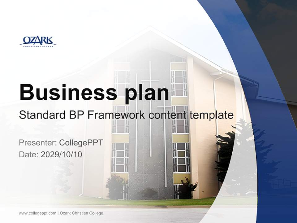 Ozark Christian College Competition/Entrepreneurship Contest PPT Template4:3 ratio PPT effect preview image9
