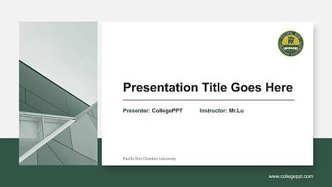 Pacific Rim Christian University General Purpose PPT Template