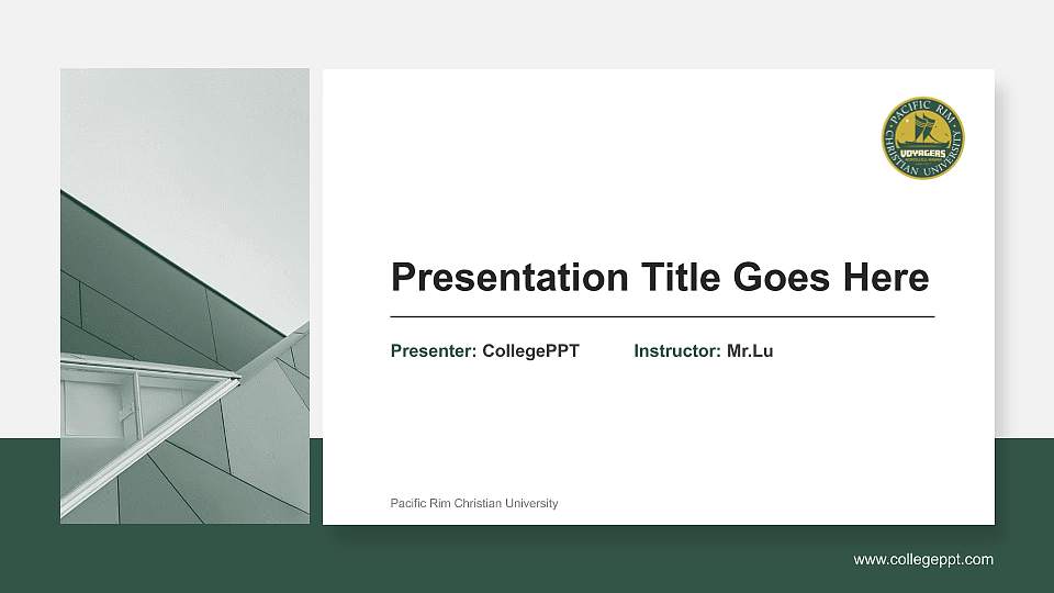 Pacific Rim Christian University General Purpose PPT Template16:9 ratio PPT effect preview image