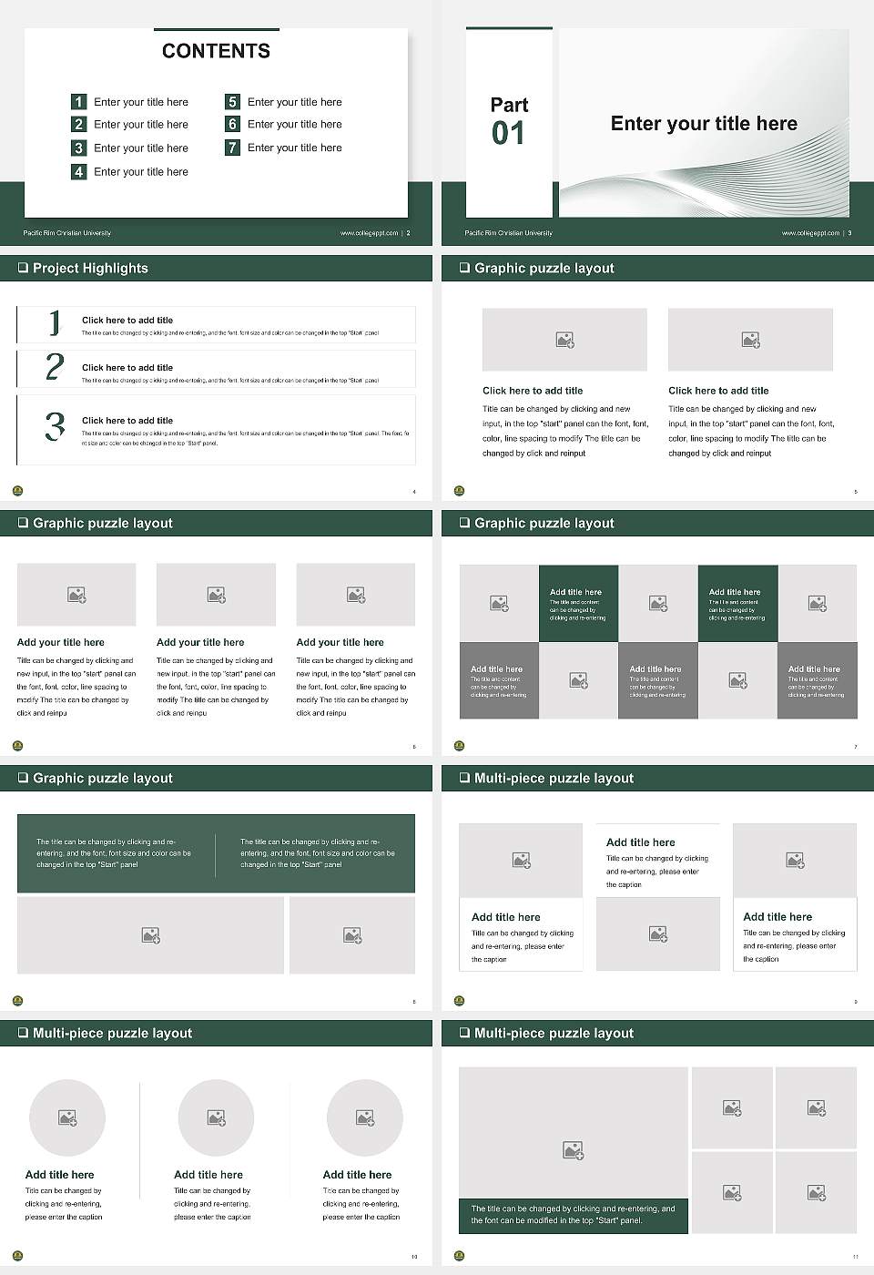 Pacific Rim Christian University General Purpose PPT Template16:9 ratio PPT effect preview image2