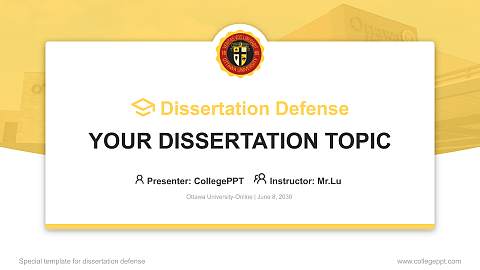 Ottawa University-Online Graduation Thesis Defense PPT Template