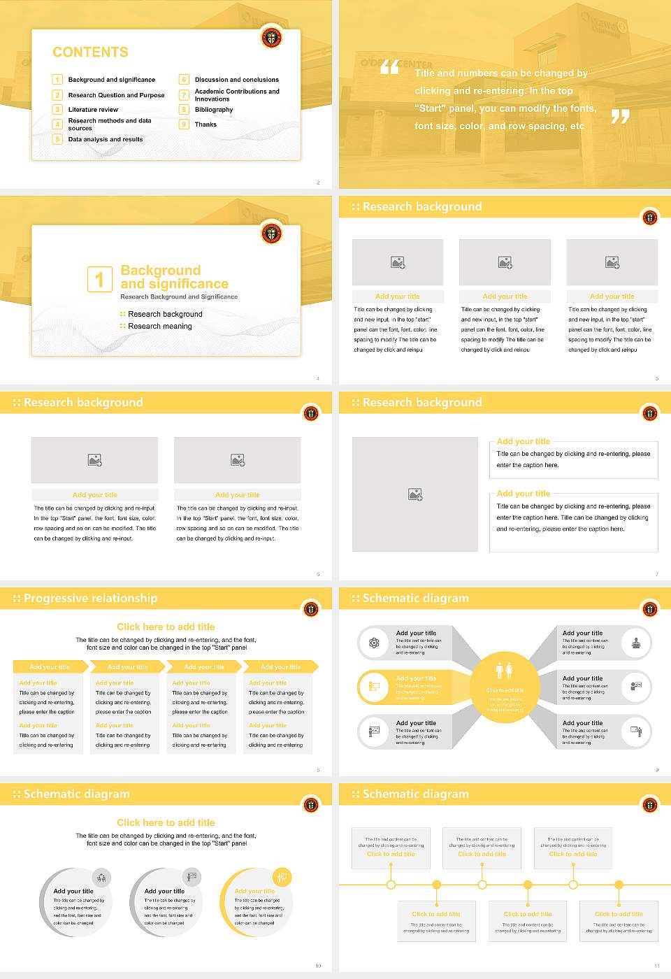 Ottawa University-Online Graduation Thesis Defense PPT Template16:9 ratio PPT effect preview image2