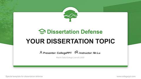 Pacific Oaks College Graduation Thesis Defense PPT Template