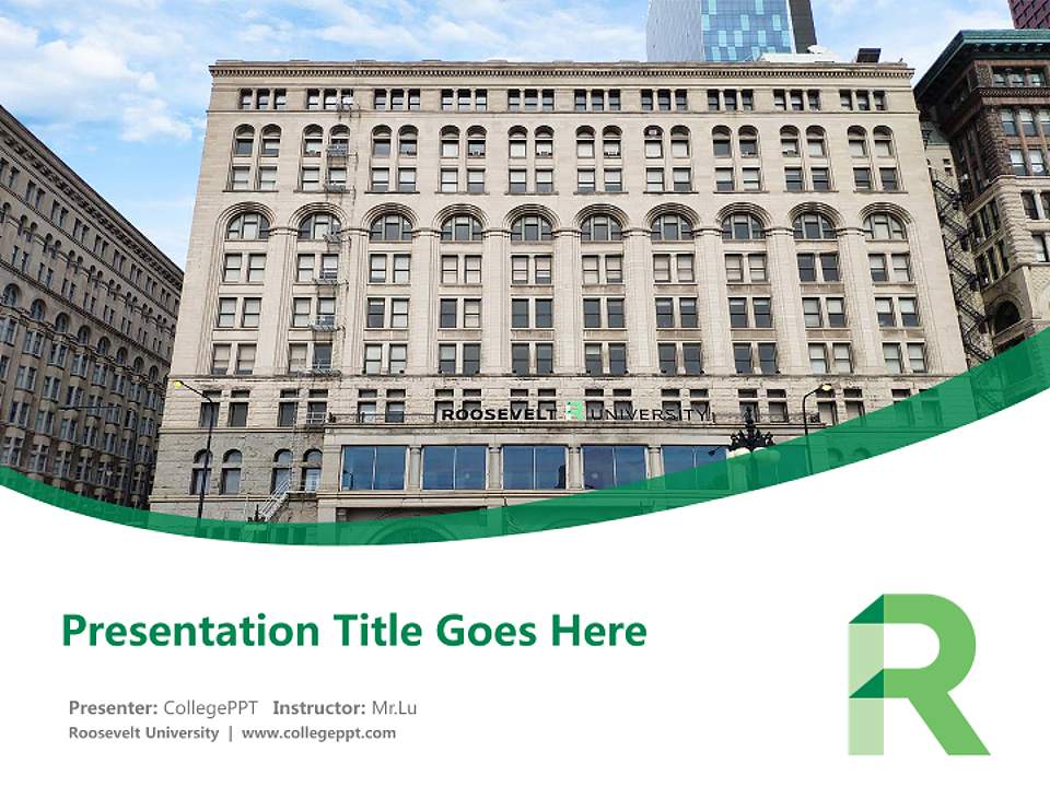 Roosevelt University Course/Courseware Creation PPT Template4:3 ratio PPT effect preview image5
