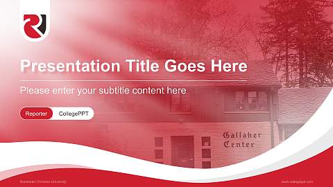 Rochester Christian University Lecture Sharing and Networking Event PPT Template