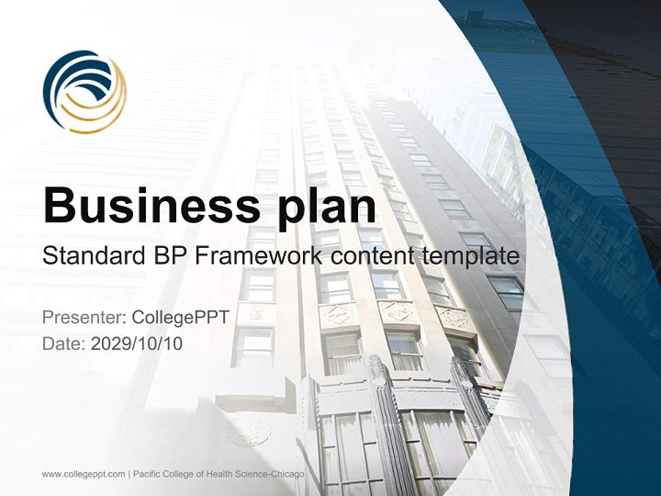 Pacific College of Health Science-Chicago Competition/Entrepreneurship Contest PPT Template4:3 ratio PPT effect preview image9