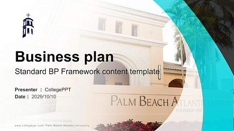 Palm Beach Atlantic University Competition/Entrepreneurship Contest PPT Template