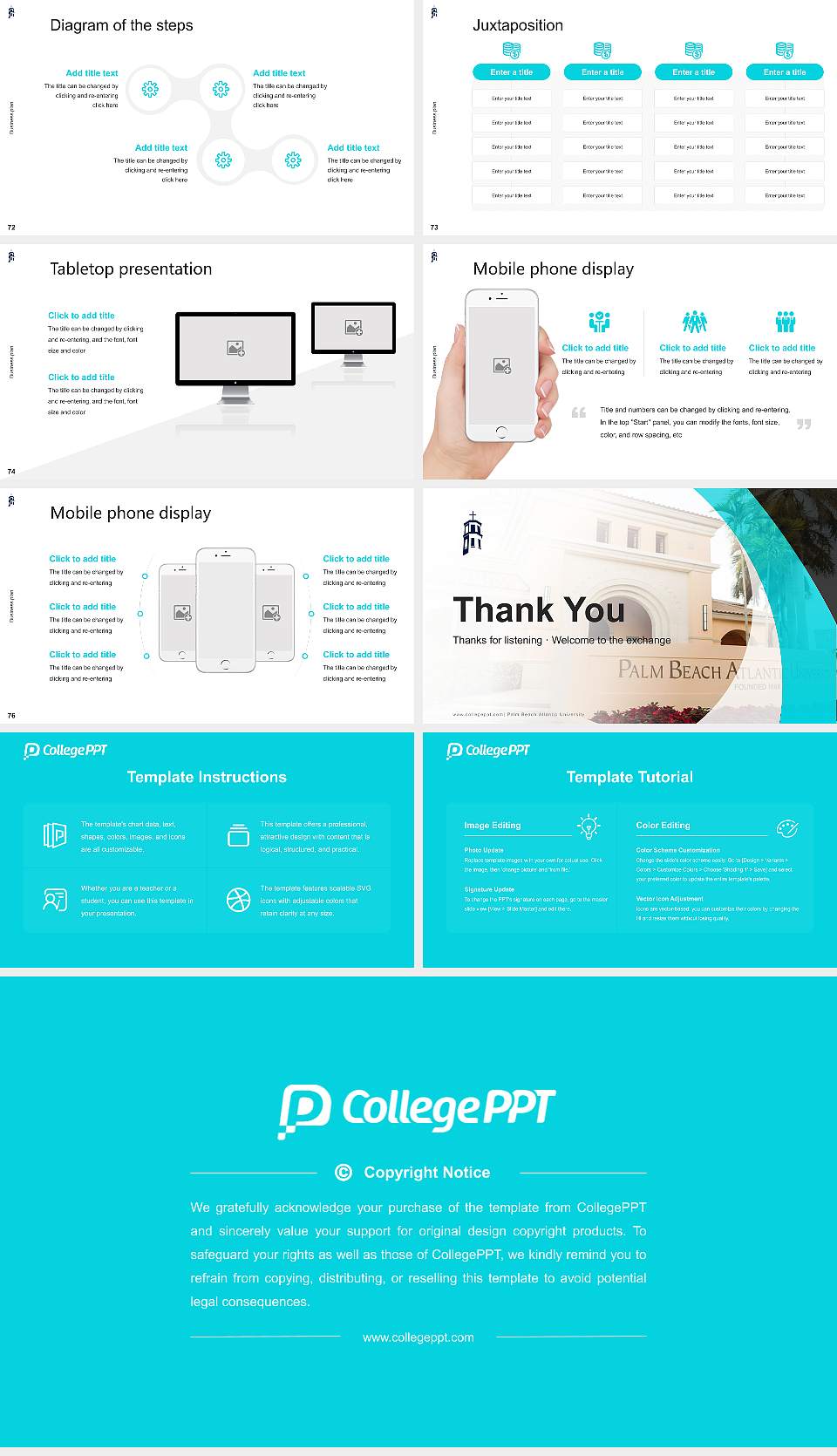 Palm Beach Atlantic University Competition/Entrepreneurship Contest PPT Template16:9 ratio PPT effect preview image9