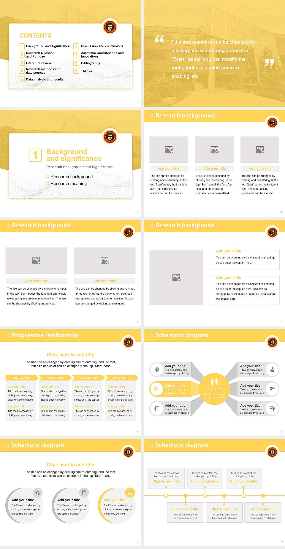 Ottawa University-Milwaukee Graduation Thesis Defense PPT Template4:3 ratio PPT effect preview image2