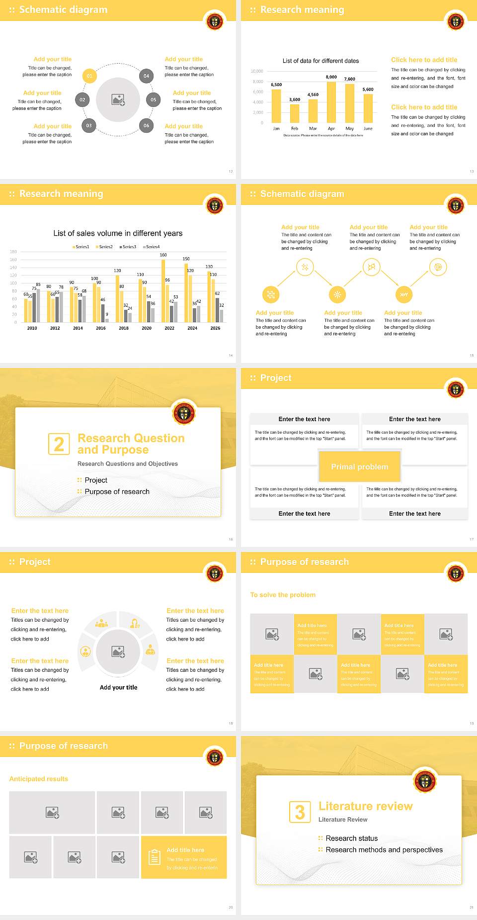 Ottawa University-Milwaukee Graduation Thesis Defense PPT Template4:3 ratio PPT effect preview image3