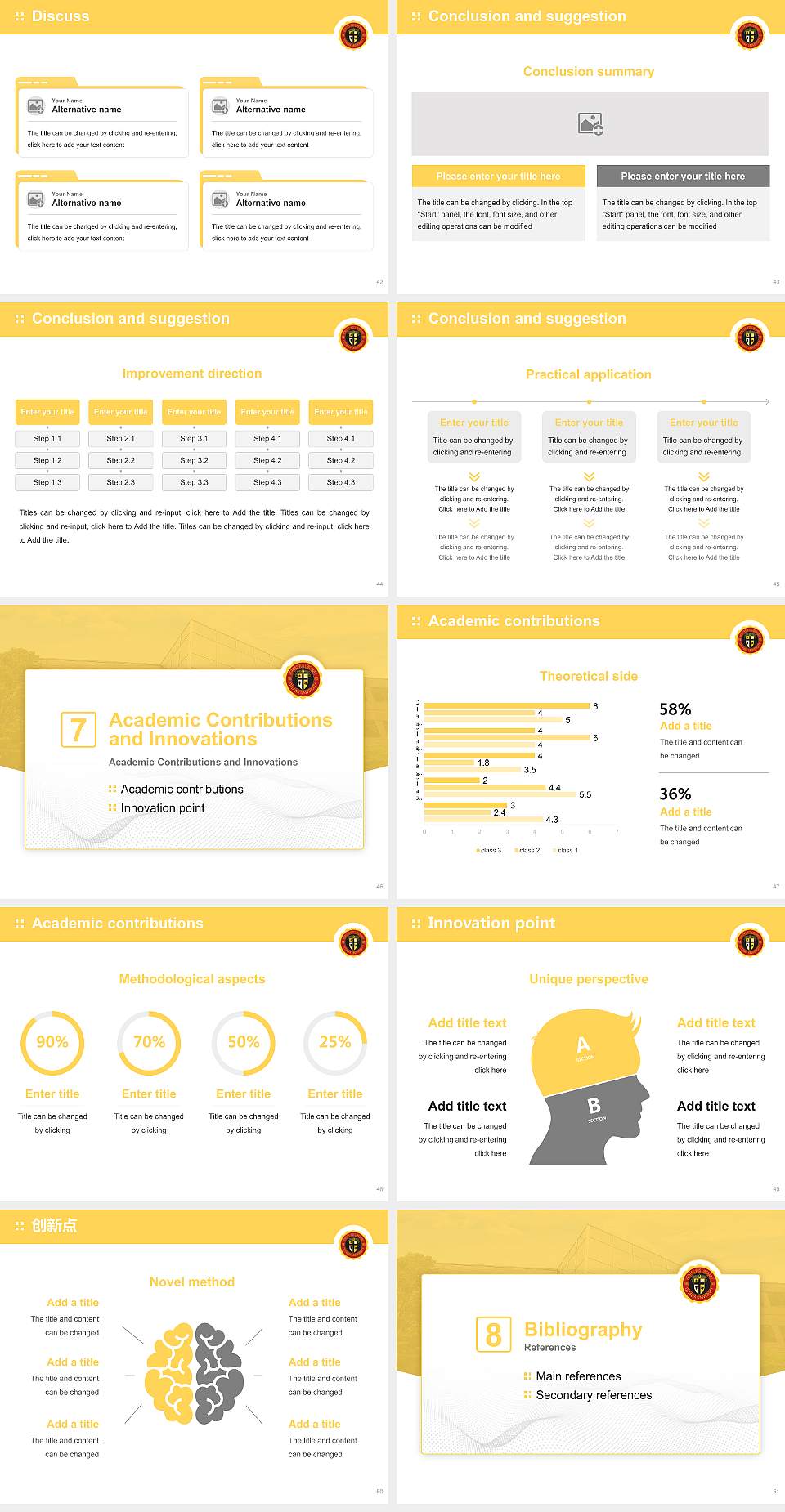 Ottawa University-Milwaukee Graduation Thesis Defense PPT Template4:3 ratio PPT effect preview image6