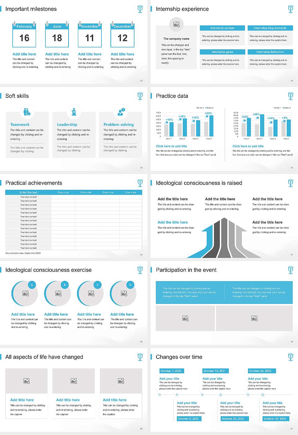 Richmont Graduate University National Scholarship Defense PPT Template16:9 ratio PPT effect preview image3
