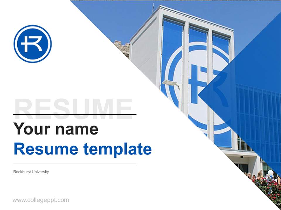 Rockhurst University Resume PPT Template4:3 ratio PPT effect preview image5