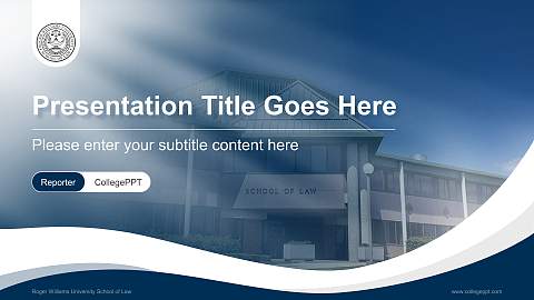 Roger Williams University School of Law Lecture Sharing and Networking Event PPT Template