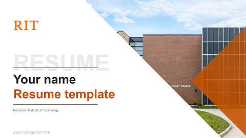 Rochester Institute of Technology Resume PPT Template