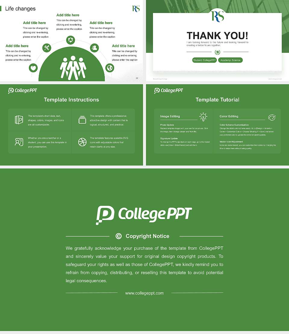 Russell Sage College National Scholarship Defense PPT Template16:9 ratio PPT effect preview image4