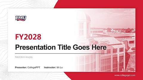 Robert Morris University Academic Presentation/Research Findings Report PPT Template