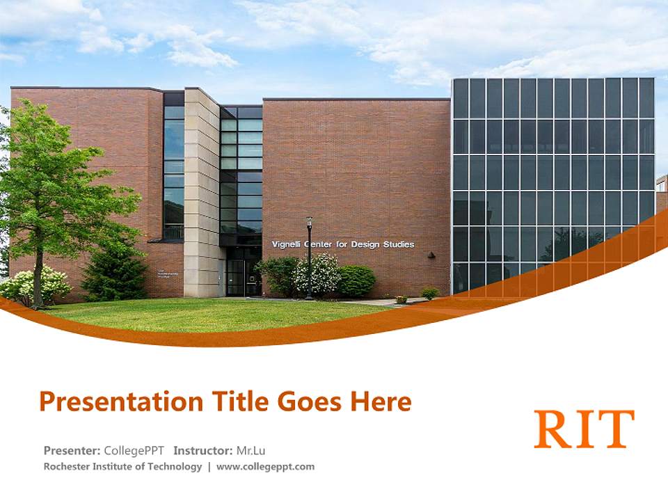 Rochester Institute of Technology Course/Courseware Creation PPT Template4:3 ratio PPT effect preview image5