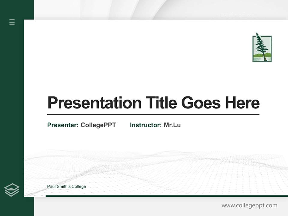 Paul Smith’s College Thesis Proposal/Graduation Defense PPT Template4:3 ratio PPT effect preview image5