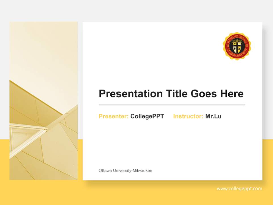 Ottawa University-Milwaukee General Purpose PPT Template4:3 ratio PPT effect preview image6