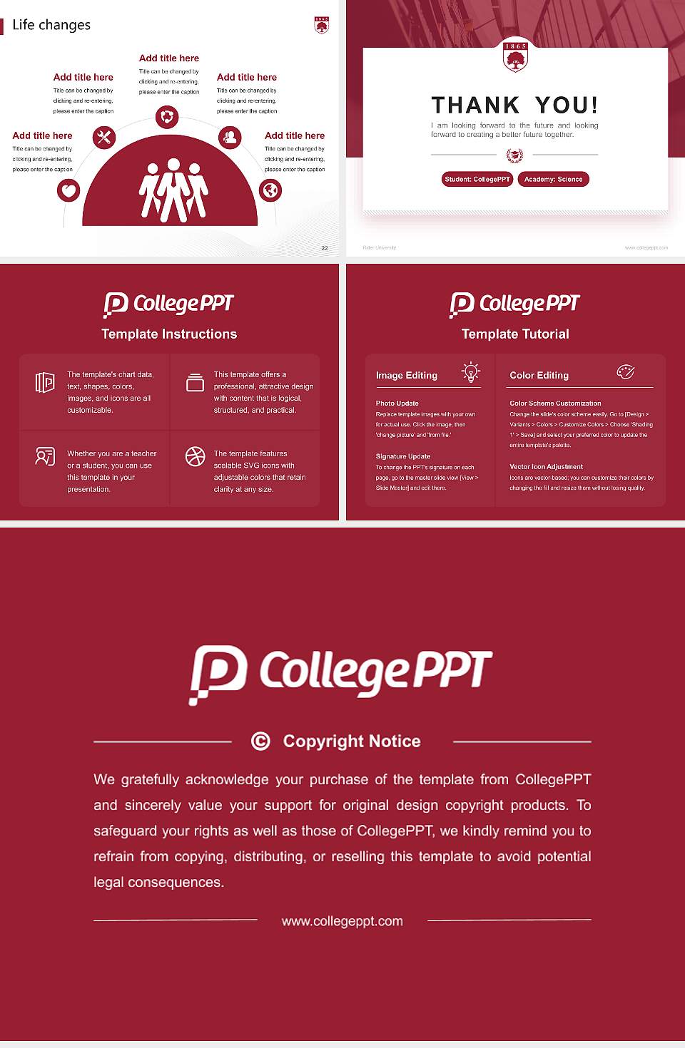 Rider University National Scholarship Defense PPT Template4:3 ratio PPT effect preview image4