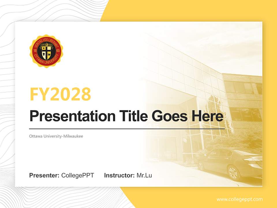 Ottawa University-Milwaukee Academic Presentation/Research Findings Report PPT Template4:3 ratio PPT effect preview image5