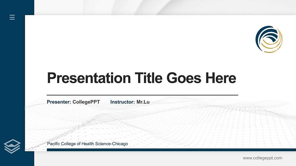 Pacific College of Health Science-Chicago Thesis Proposal/Graduation Defense PPT Template16:9 ratio PPT effect preview image