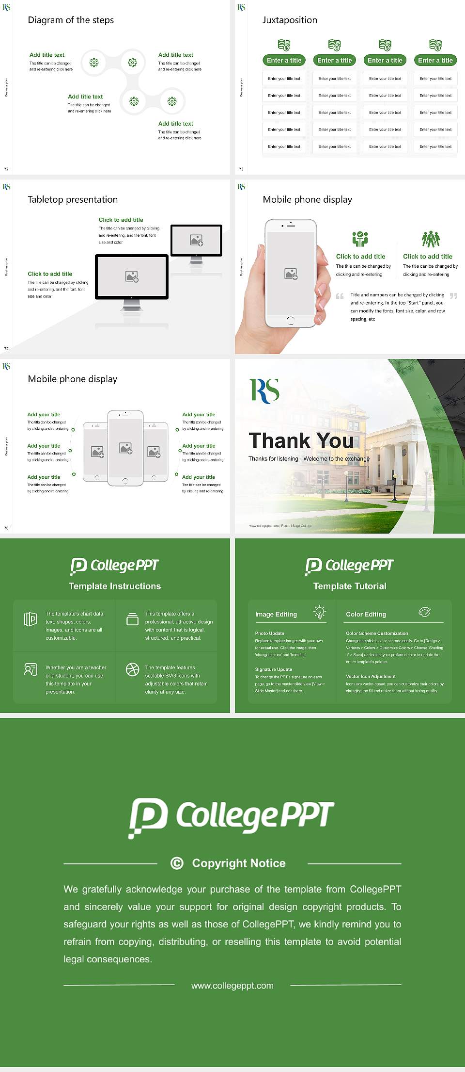 Russell Sage College Competition/Entrepreneurship Contest PPT Template4:3 ratio PPT effect preview image9