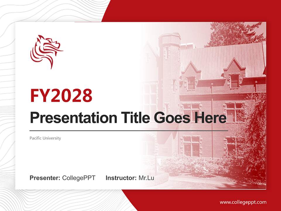 Pacific University Academic Presentation/Research Findings Report PPT Template4:3 ratio PPT effect preview image5