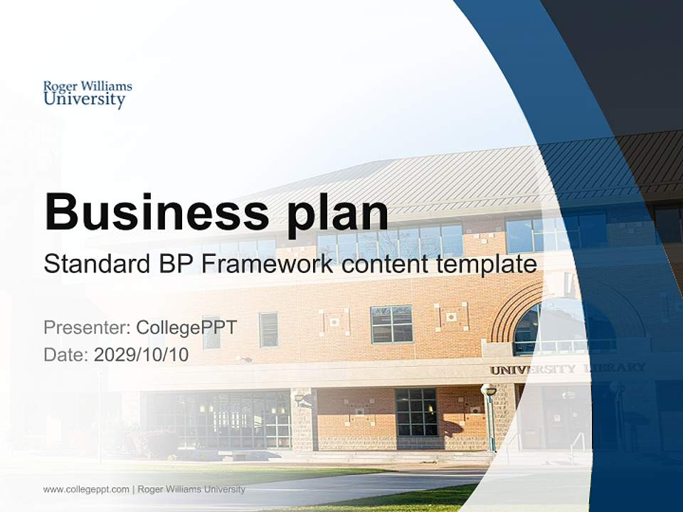 Roger Williams University Competition/Entrepreneurship Contest PPT Template4:3 ratio PPT effect preview image9