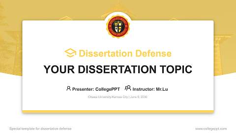 Ottawa University-Kansas City Graduation Thesis Defense PPT Template