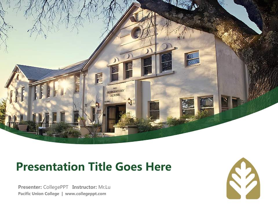 Pacific Union College Course/Courseware Creation PPT Template4:3 ratio PPT effect preview image5