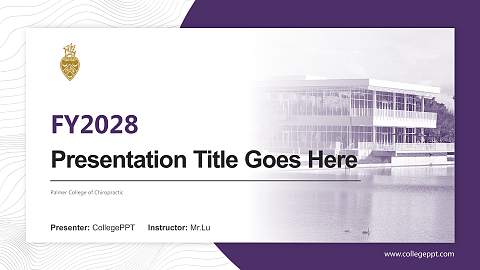 Palmer College of Chiropractic Academic Presentation/Research Findings Report PPT Template
