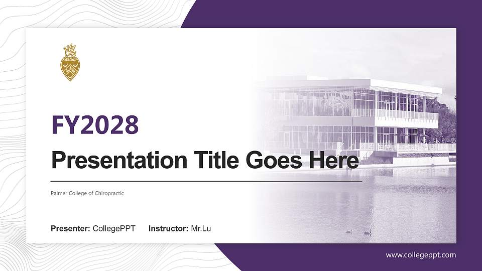 Palmer College of Chiropractic Academic Presentation/Research Findings Report PPT Template16:9 ratio PPT effect preview image