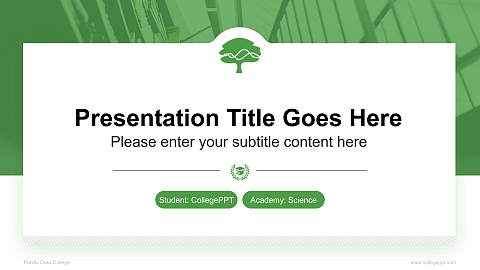 Pacific Oaks College National Scholarship Defense PPT Template