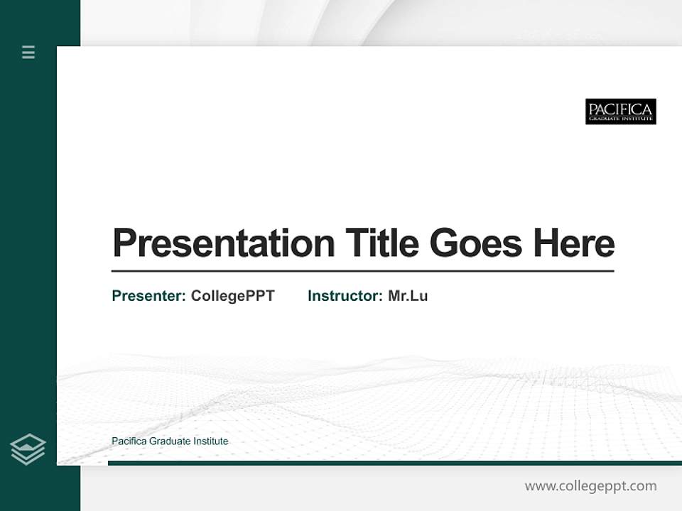 Pacifica Graduate Institute Thesis Proposal/Graduation Defense PPT Template4:3 ratio PPT effect preview image5