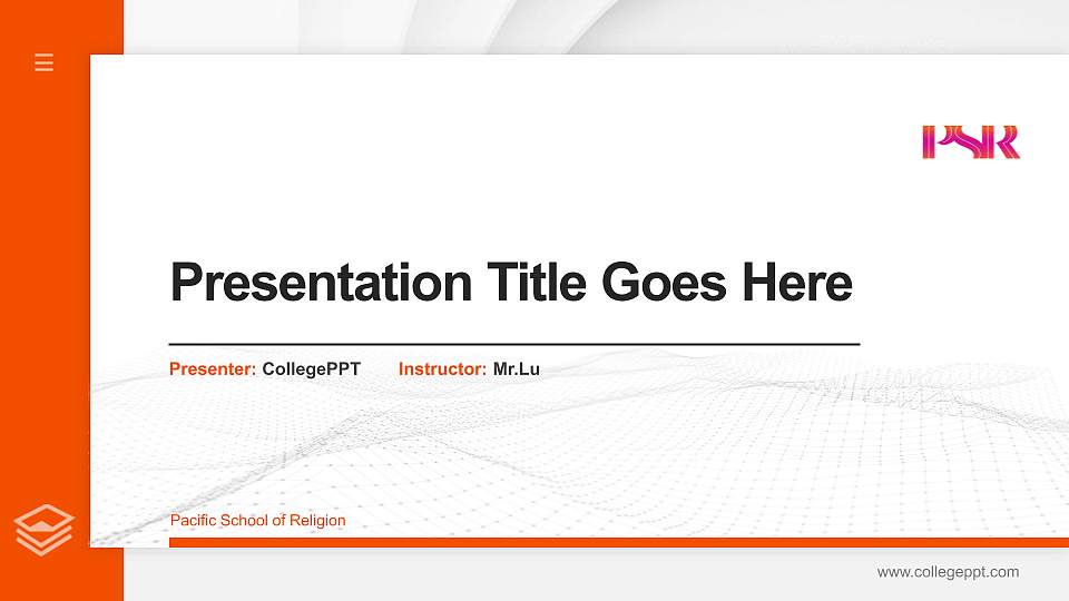 Pacific School of Religion Thesis Proposal/Graduation Defense PPT Template16:9 ratio PPT effect preview image