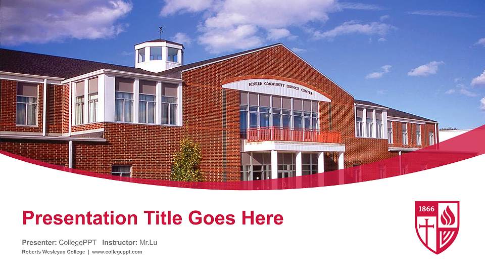 Roberts Wesleyan College Course/Courseware Creation PPT Template16:9 ratio PPT effect preview image1