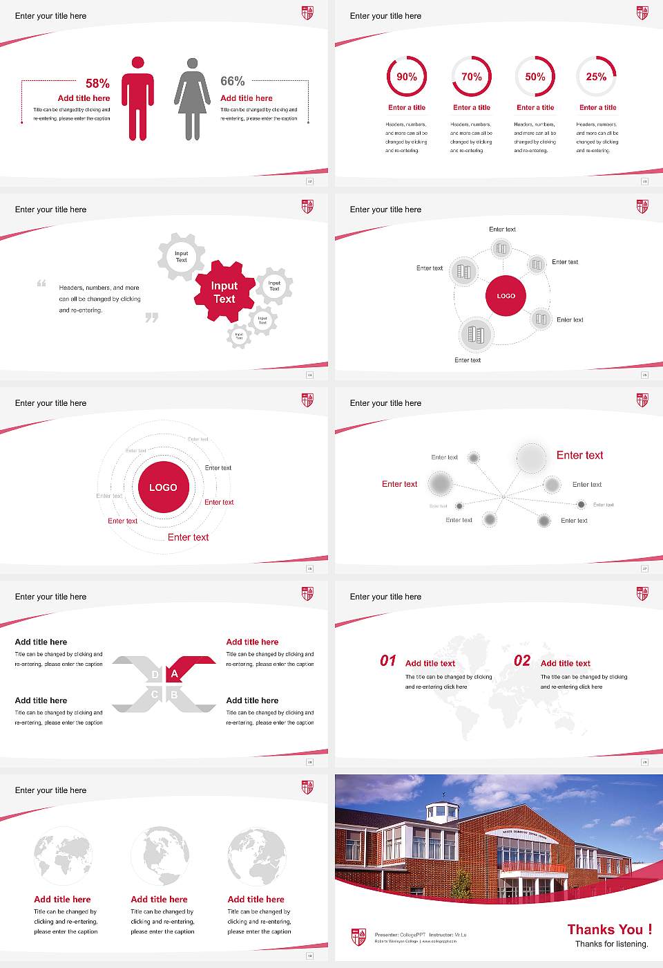 Roberts Wesleyan College Course/Courseware Creation PPT Template16:9 ratio PPT effect preview image4