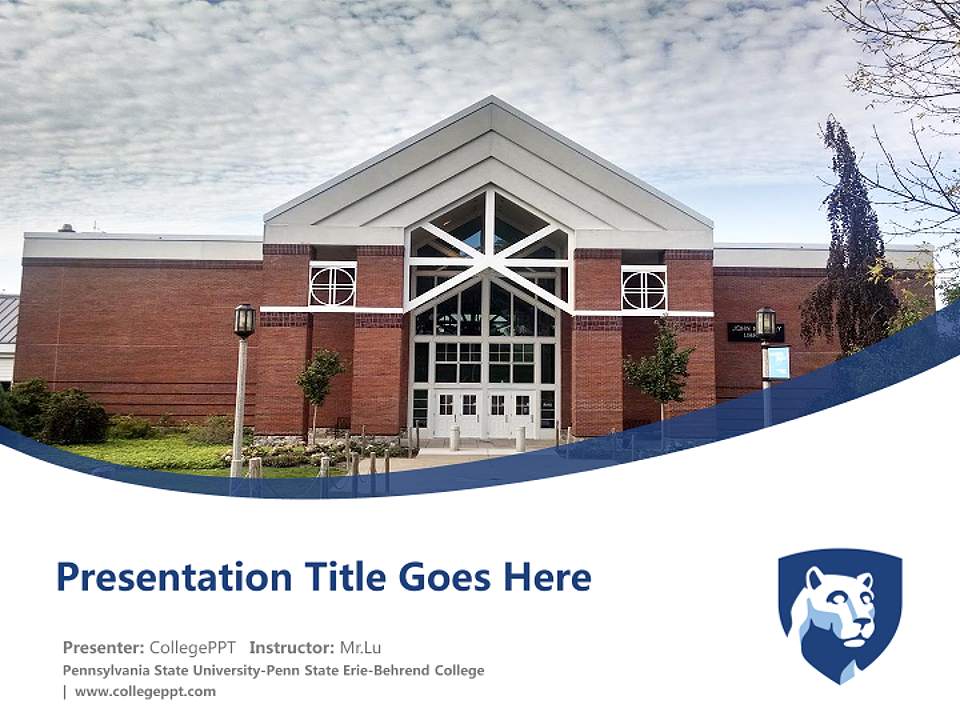 Pennsylvania State University-Penn State Erie-Behrend College Course/Courseware Creation PPT Template4:3 ratio PPT effect preview image5