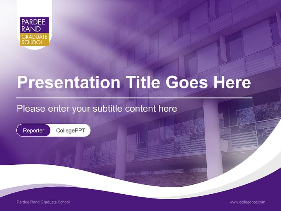 Pardee Rand Graduate School Lecture Sharing and Networking Event PPT Template4:3 ratio PPT effect preview image4