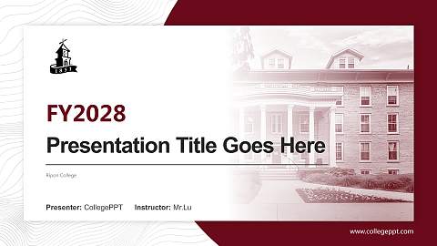 Ripon College Academic Presentation/Research Findings Report PPT Template