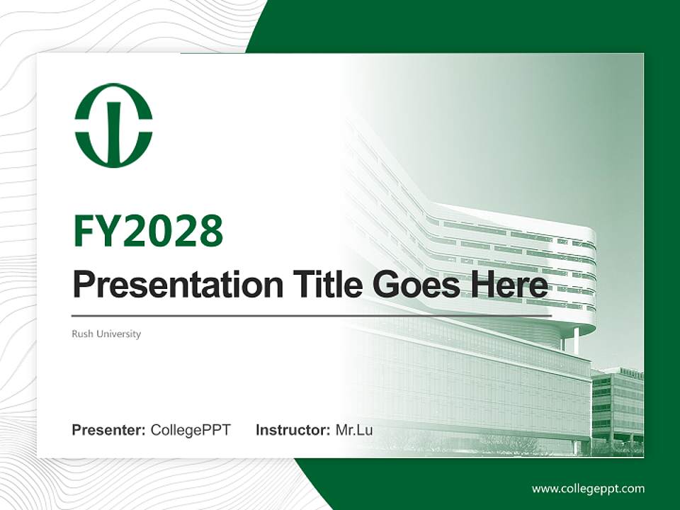 Rush University Academic Presentation/Research Findings Report PPT Template4:3 ratio PPT effect preview image5