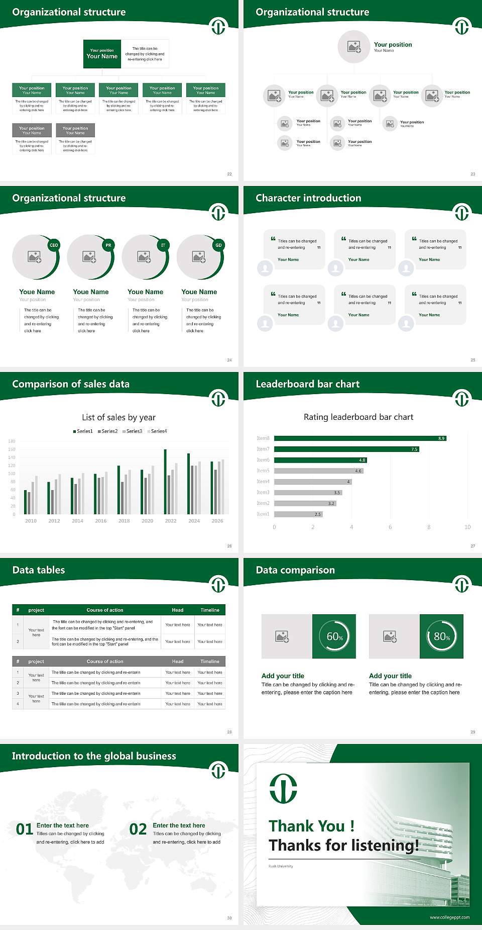 Rush University Academic Presentation/Research Findings Report PPT Template4:3 ratio PPT effect preview image4
