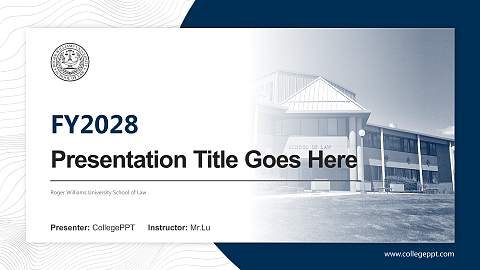 Roger Williams University School of Law Academic Presentation/Research Findings Report PPT Template