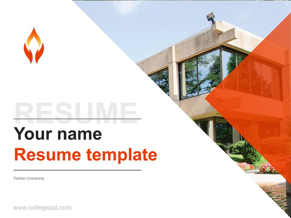 Parker University Resume PPT Template4:3 ratio PPT effect preview image5