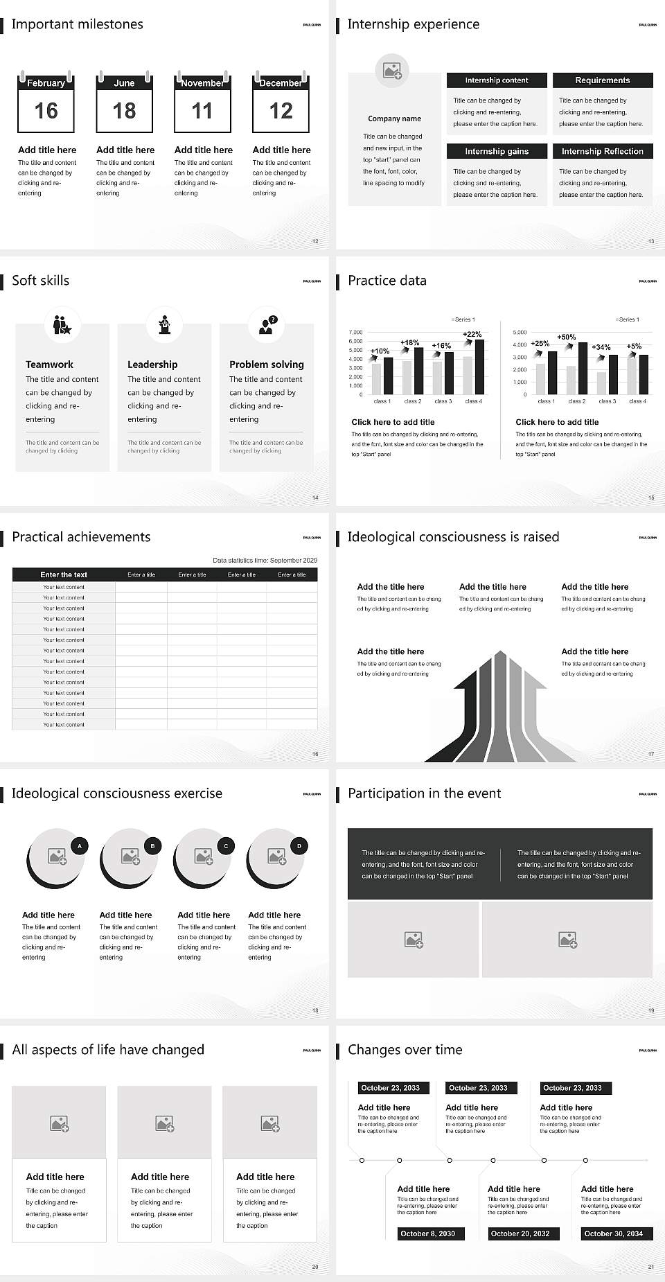 Paul Quinn College National Scholarship Defense PPT Template4:3 ratio PPT effect preview image3