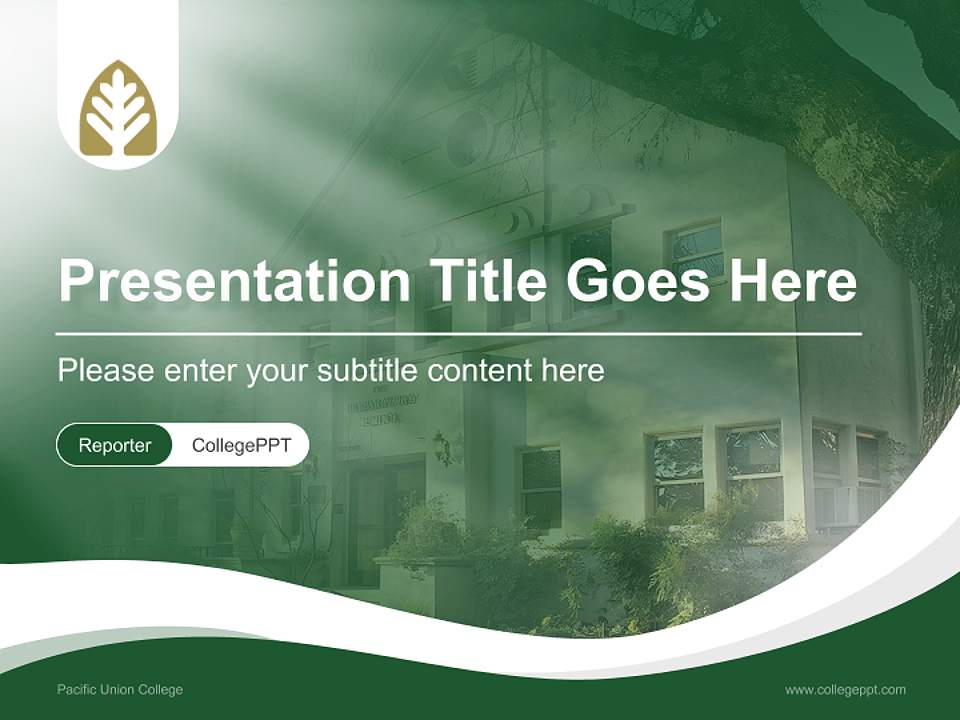 Pacific Union College Lecture Sharing and Networking Event PPT Template4:3 ratio PPT effect preview image4