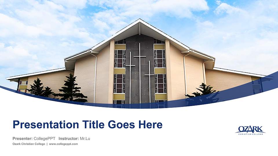 Ozark Christian College Course/Courseware Creation PPT Template16:9 ratio PPT effect preview image