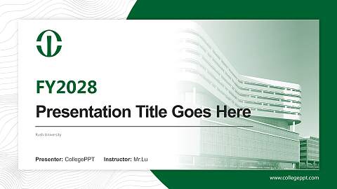 Rush University Academic Presentation/Research Findings Report PPT Template